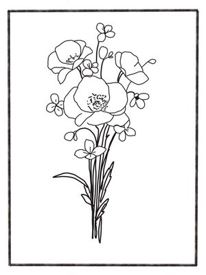 DIFERENTES FLORES EM PRETO E BRANCO