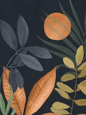 ABSTRACT ART TROPICAL LEAVES 119