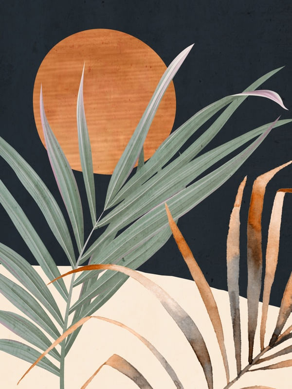 ABSTRACT ART TROPICAL LEAVES 120