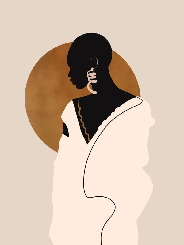 MINIMAL ABSTRACT ART TROPICAL GIRL 6