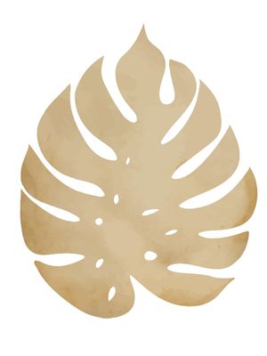FOLHA DE MONSTERA BEGE