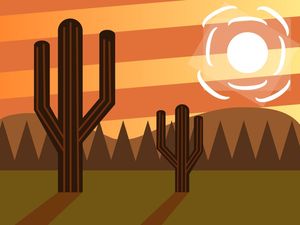 SOL NASCENTE NOS CACTOS