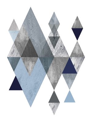 BLUE GEOMETRIC UP