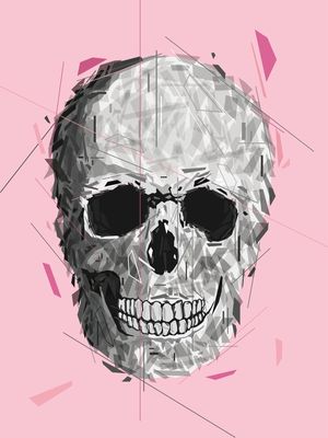 GEOMETRIC ROSE SKULL