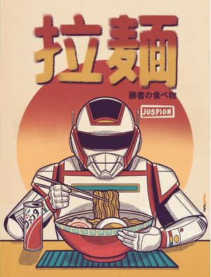 JUSPION EATING RAMEN