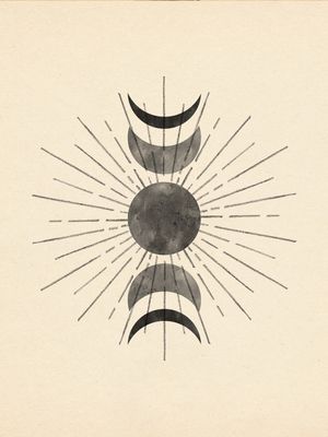 MOON PHASES BLACK