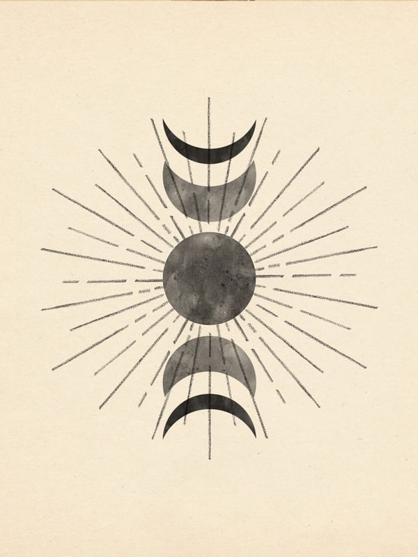 MOON PHASES BLACK