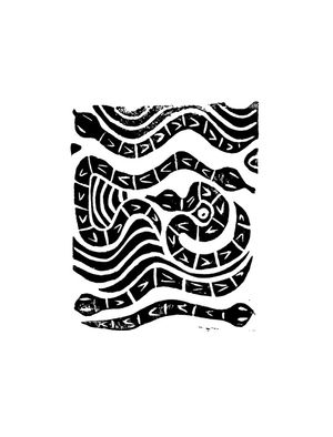 SNAKE BLOCK PRINT