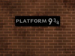 HARRY POTTER HOGWARTS STATION 9 3/4 PAREDE DE TIJOLOS