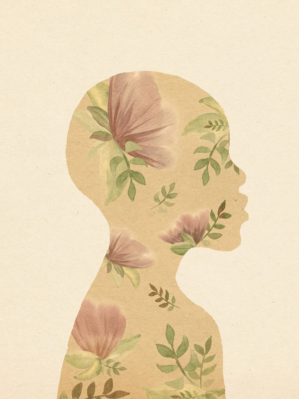 SILHOUETTE WITH FLOWERS