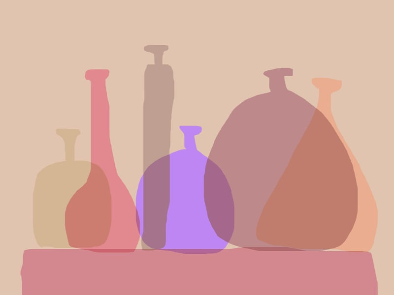 RED GLASS BOTTLES