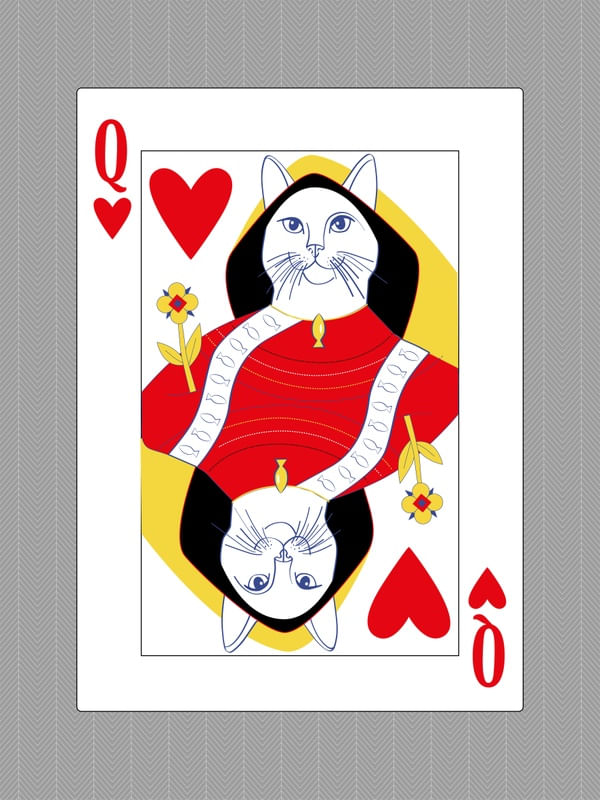 QUEEN CAT CARD