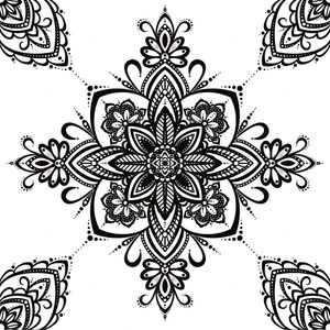 MANDALA BLACK AND WHITE
