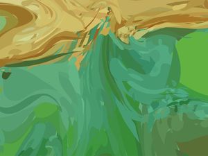 ABSTRATO VERDE E MARROM PAISAGEM