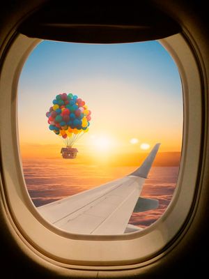 DA JANELA DO AVIÃO UMA PAISAGEM SURREAL