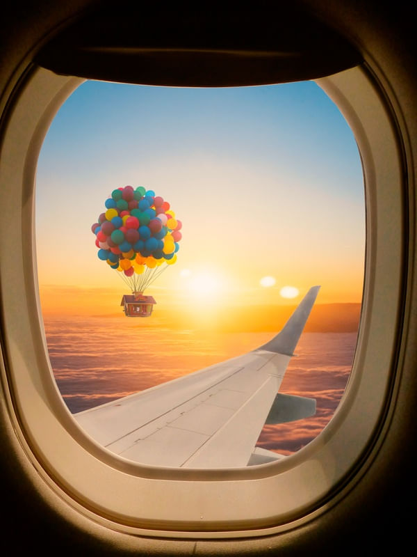 DA JANELA DO AVIÃO UMA PAISAGEM SURREAL