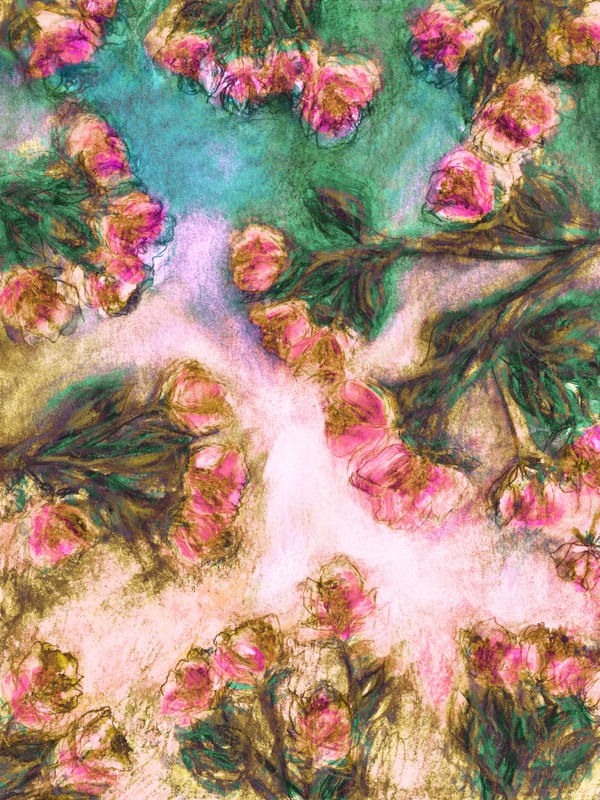 SPASTIC FLORAL 6, FLORAIS COLORIDO AGUARELA FLORES JARDIM PINTURA