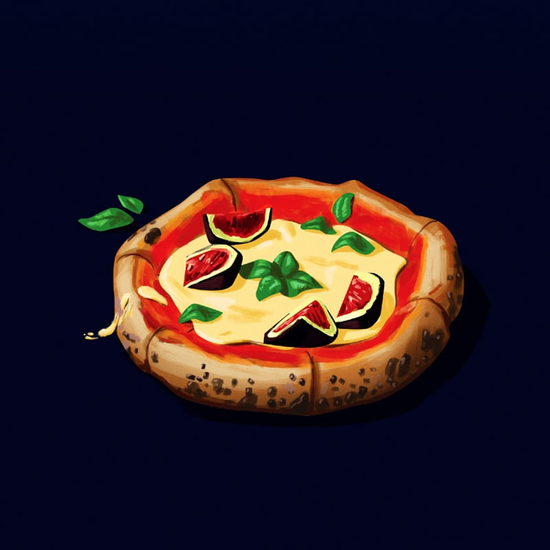 PIZZA DE QUEIJO E FIGO