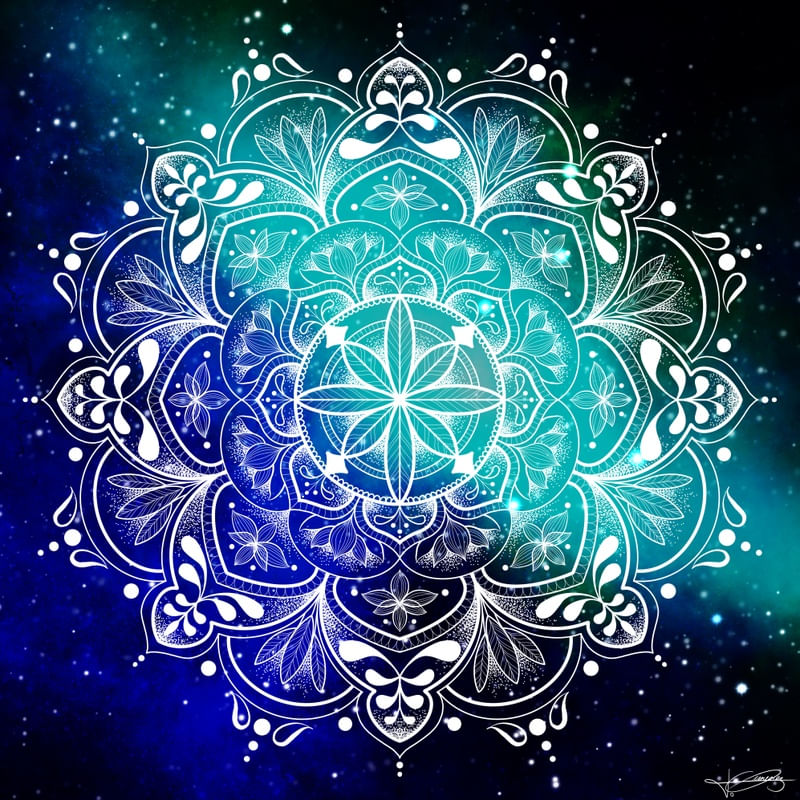 MANDALA GALAXY DARK BLUE