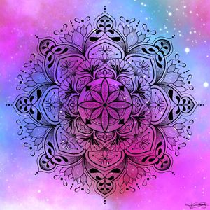 MANDALA GALAXY PINK AND BLUE