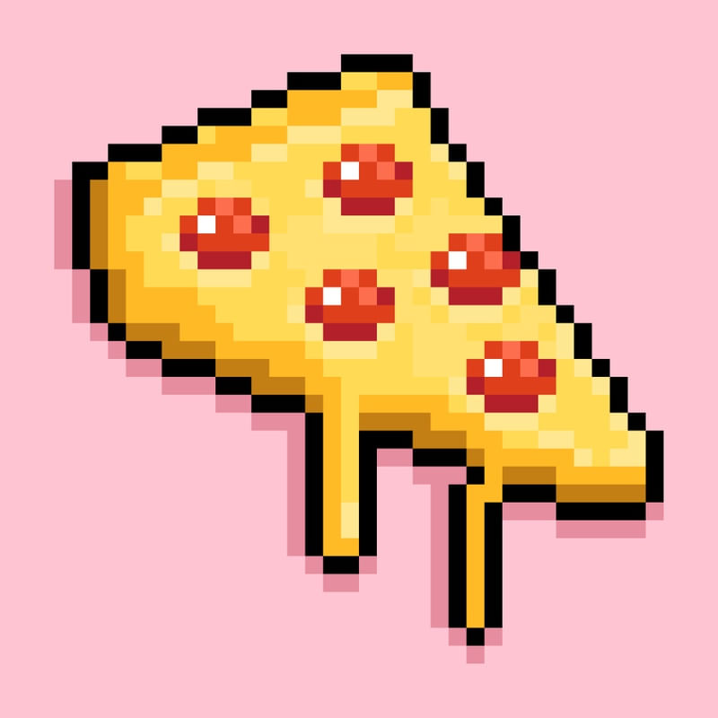 PIZZA SLICE PIXEL ART