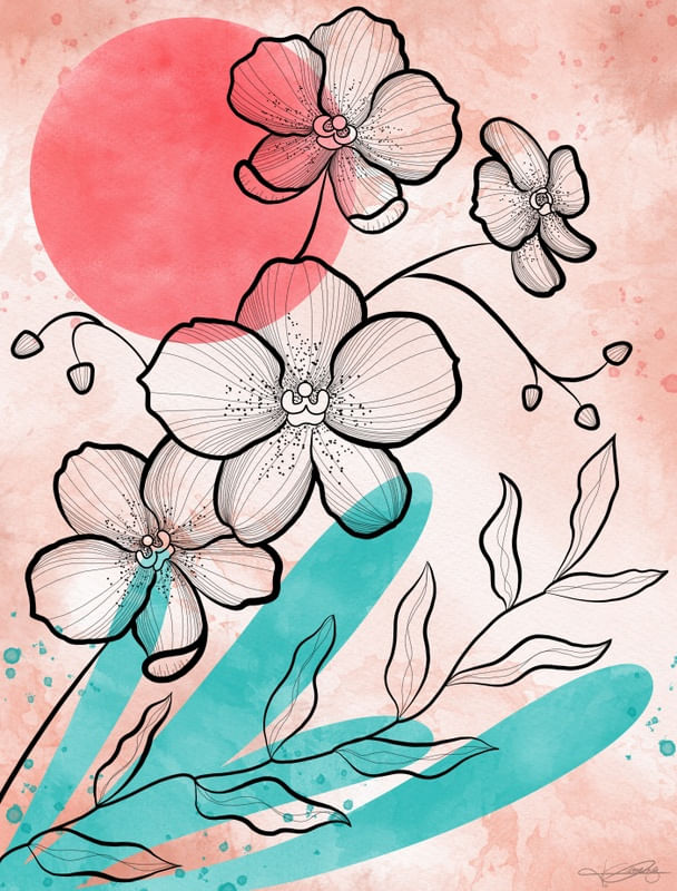 ORCHID WATERCOLOR
