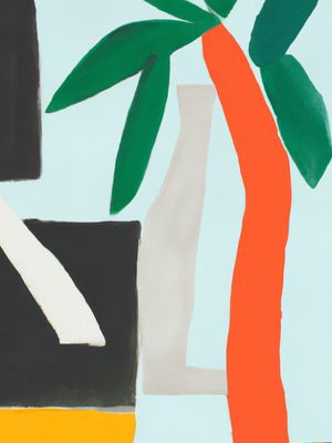 PALMEIRA ABSTRATA - GOUACHE