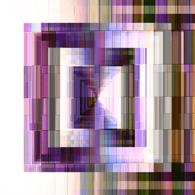 COMPLEX CODING 1 QUADRADO, ROXO VERDE GEOMETRICO ABSTRATO FORMAS GRAPHICO