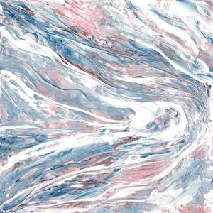 SURRENDER 3 QUADRADO, ABSTRATO ONDAS ELEGANTE OCEANO ORGANICO PINTURA