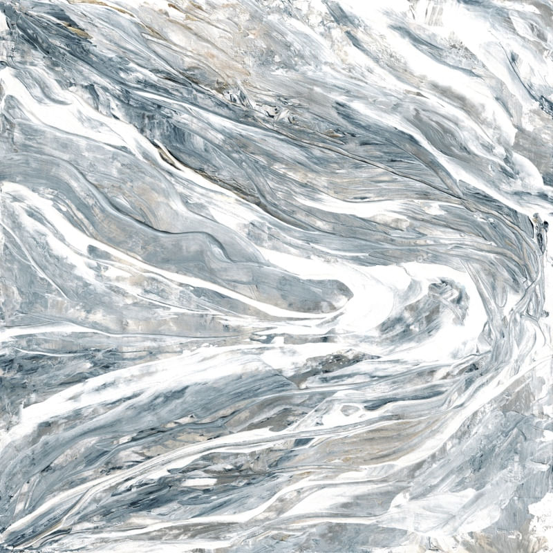 SURRENDER 4 QUADRADO, ABSTRATO ONDAS ELEGANTE OCEANO ORGANICO PINTURA