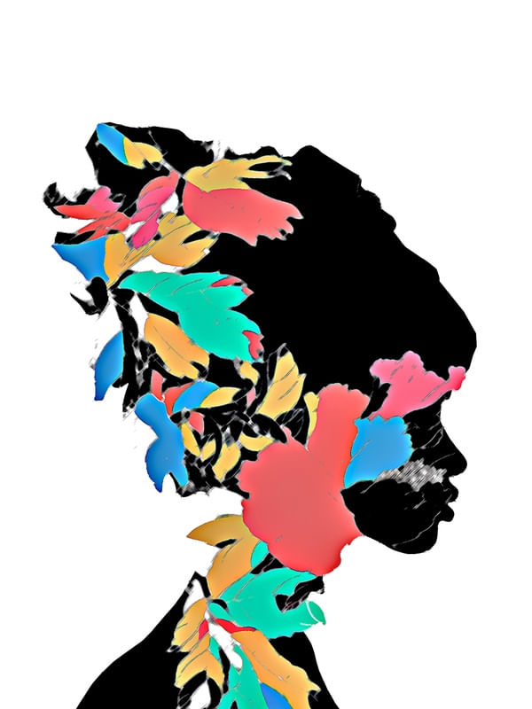 MULHER E FLORES ILUSTRAÇÃO 4