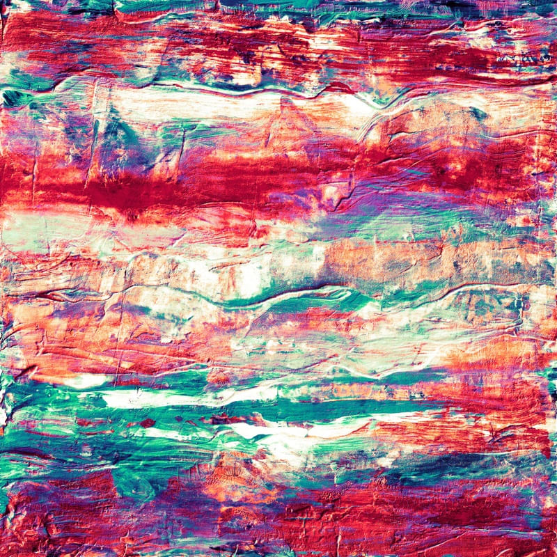 A SURE THING 2 CORAR CERCETA QUADRADO, COLORIDO ABSTRATO ORGANICO PINTURA