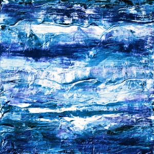 A SURE THING 6 INDIGO AZUL QUADRADO, COLORIDO ABSTRATO ORGANICO PINTURA