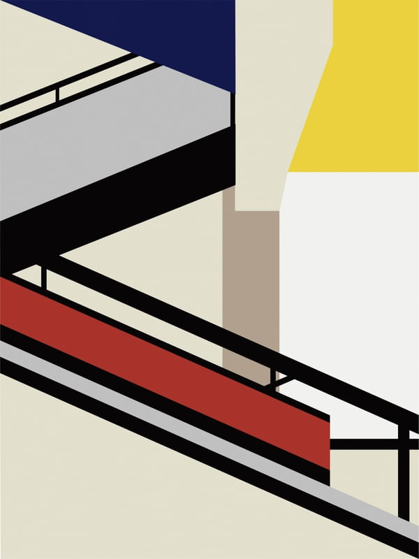 BAUHAUS WEIMAR BUILDING STAIRS