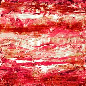 A SURE THING 8 VERMELHO CORAR QUADRADO, COLORIDO ABSTRATO ORGANICO PINTURA
