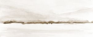 BEIGE TONES WATERCOLOR MOUNTAINS - PANORAMIC