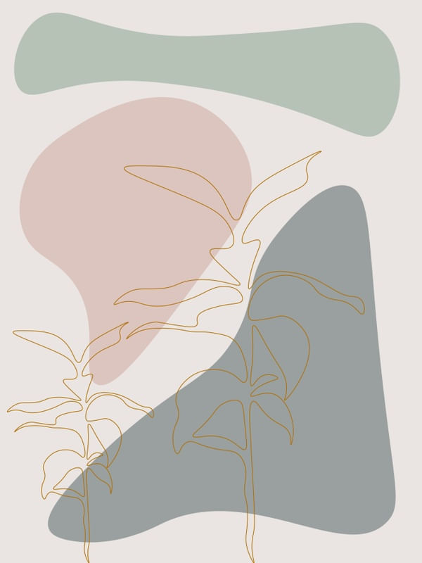 GOLDEN GEOMETRIC PLANT