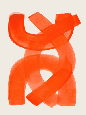 EJAAZ HANIFF - ORANGE BRUSH STROKE