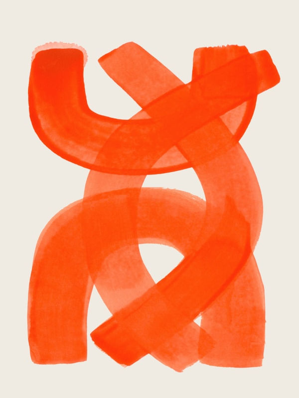EJAAZ HANIFF - ORANGE BRUSH STROKE