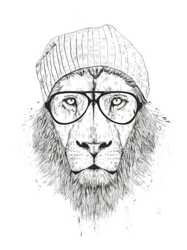 COOL LION (BW)