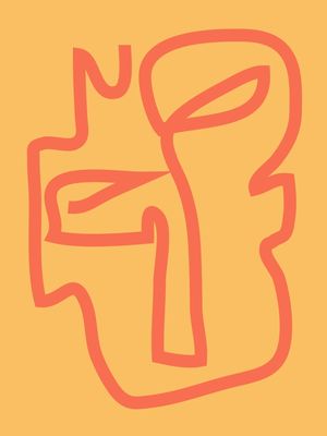 ABSTRACT LINE ART FACE 9