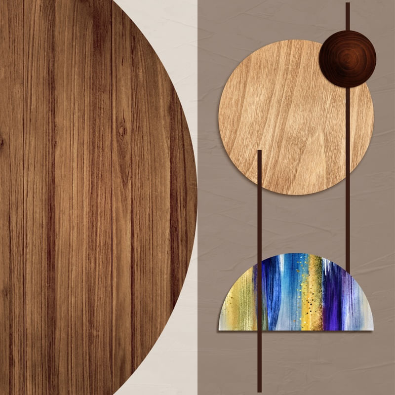 ABSTRATO GEOMETRICO WOOD - 22A - Q