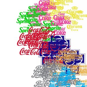 SOFT DRINKS AND BEERS - QUADRADO - TIPOGRAFIA - POP ART - ABSTRATO