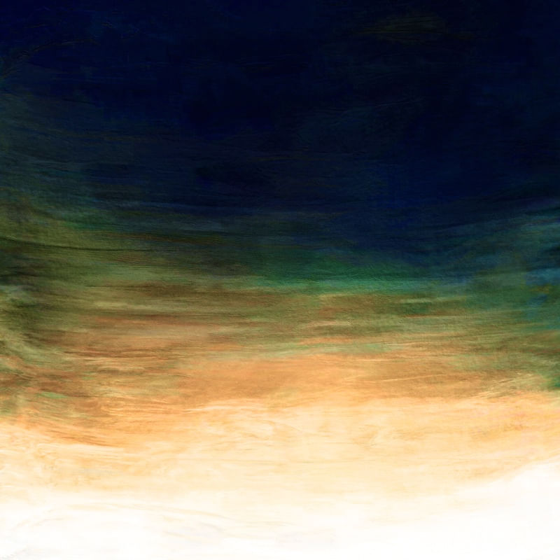 SUNDOWNER 1, ABSTRATO POR DO SOL COLORIDO MINIMALISTA NUVENS PINTURA