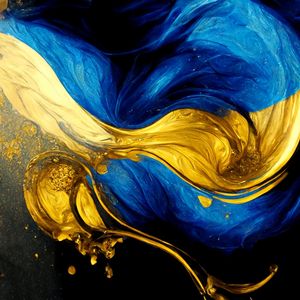 SPLASH AZUL E DOURADO II