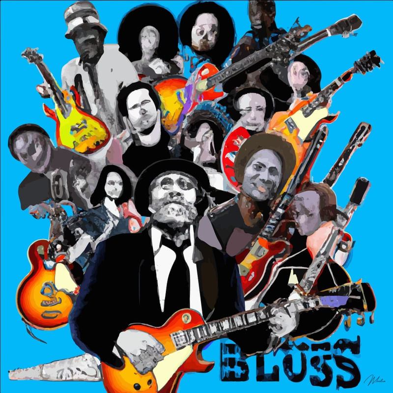 BLUES MUSIC ART