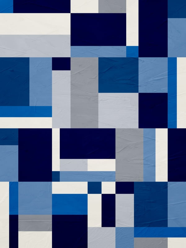 ARTE CONTEMPORÂNEA DE FORMAS GEOMÉTRICAS AZUL - ABSTRATO GEOMETRICO - 555A