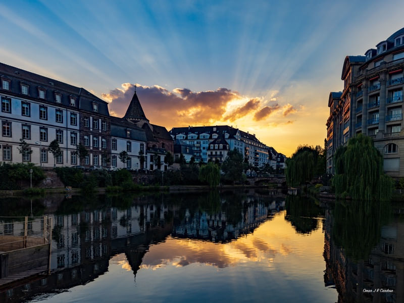 FIM DO DIA EM ESTRASBURGO FRANÇA