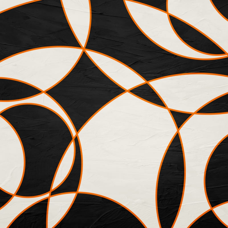 ARTE COM DETALHE DOURADO - ABSTRATO GEOMETRICO - 643A - Q