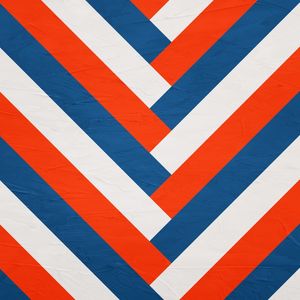 ARTE QUADRADA COM BARRAS COLORIDA - ABSTRATO GEOMETRICO - 558A2 - Q